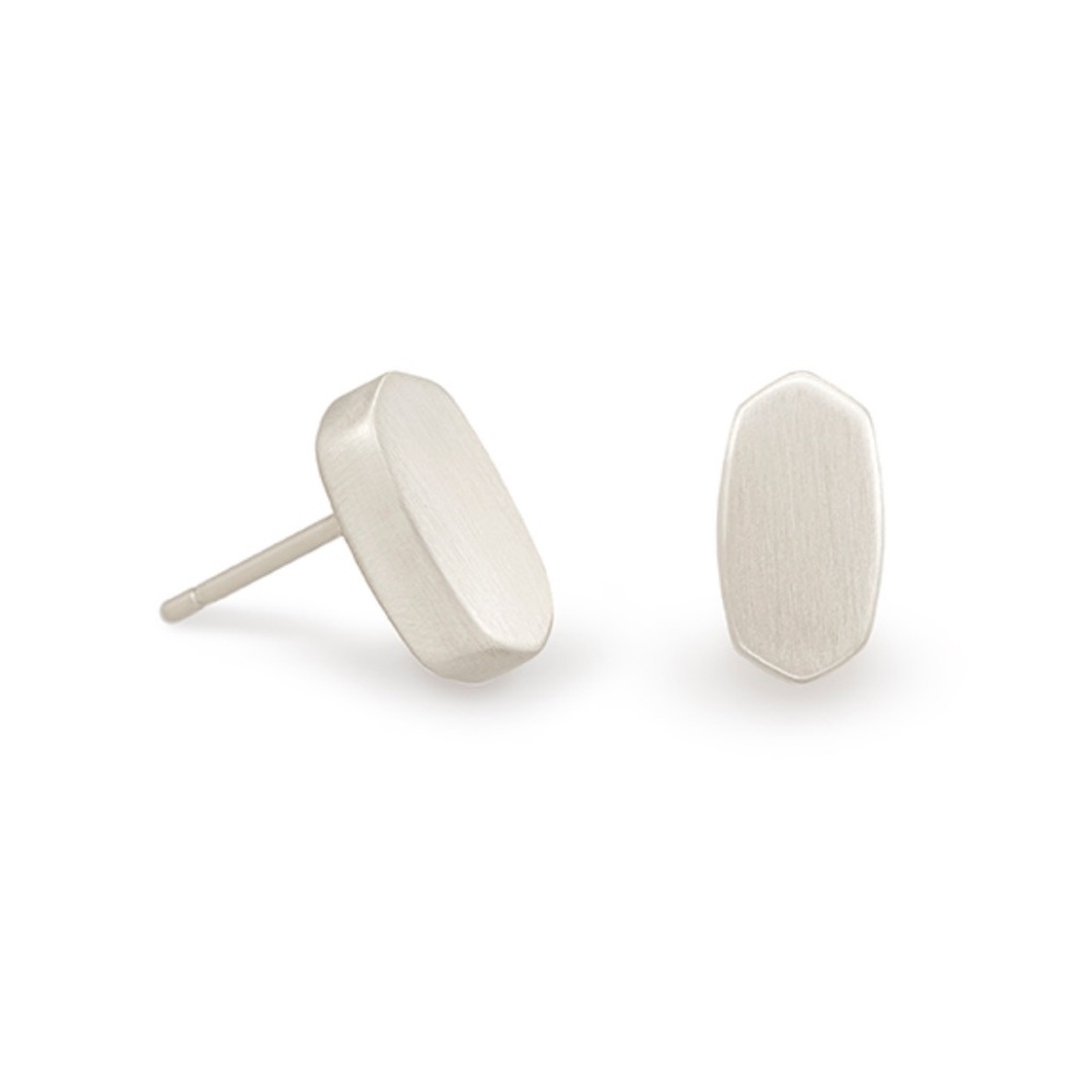 Kendra Scott Barrett Stud Earrings (Bright Silver)